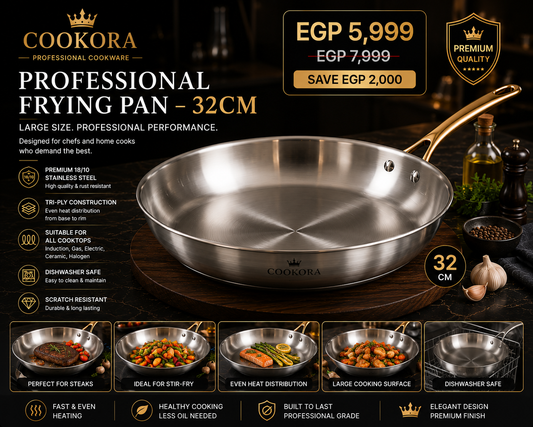 Cookora Professional Frying Pan – 32cm