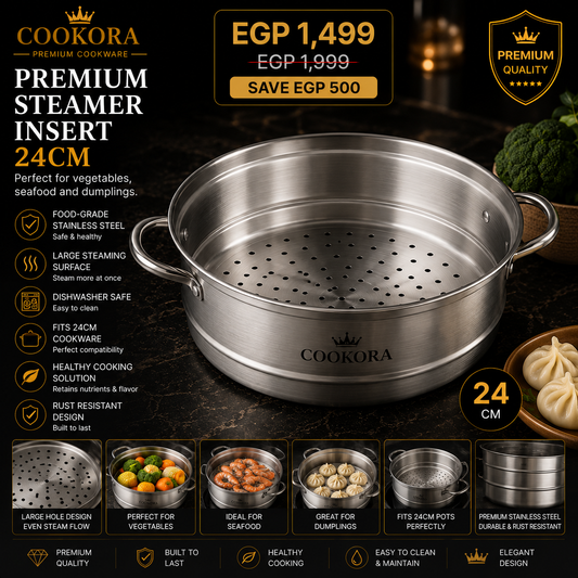 Cookora Premium Steamer Insert – 24cm